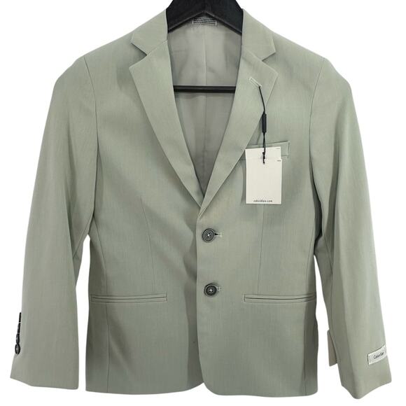 Calvin Klein Boys Blazer Size 10 Seafoam Green Easter Spring Church Suit Jacket - Picture 1 of 9